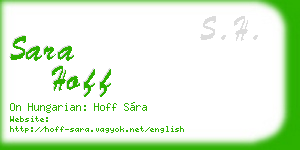 sara hoff business card